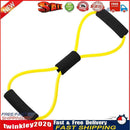 8 Word Rubber Yoga Fitness Chest Expander Rope Workout Equipment (Yellow) Newly