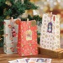 Christmas Advent Calendar Holiday Paper Bag Number Label Countdown Hanging Tags