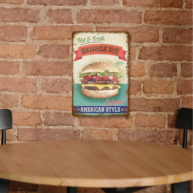 Metal Tin Sign Plaque Wall Still Life Posters Iron Painting for Bar (B)