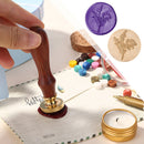 Retro Wax Seal Plant Wood Handle Sealing Wax Stamp for DIY Envelope (C184) Newly