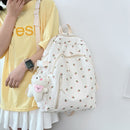 Fashion Floral Backpack Nylon Preppy Style Large Capacity Travel School Bags