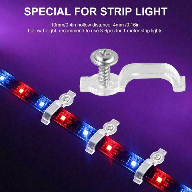 Mounting Bracket 10mm Fixing Clip For 5050 RGB LED HOT Strip Screw Light J7T0