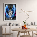 Blue Wings Angel Oil Paint By Numbers Drawing DIY Home Decoration Gift No Frame