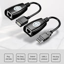 HW-RJ11 USB to RJ45 LAN Connector Adapter 50m Extension Cable Signal Amplifier