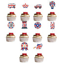 Mix 10 Food & Cupcake Picks Queen Jubilee London Union Decorations Party M8I5