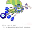 Crystal Dream Catchers Pendant Blue Devil Eyes Hanging Windchime Window Ornament