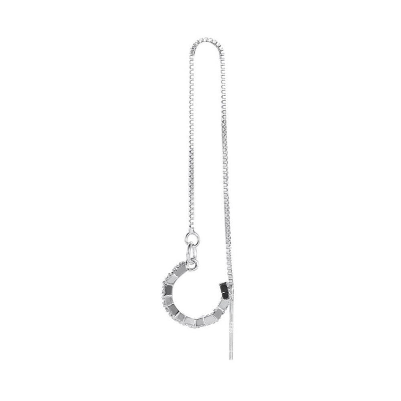 Diamond Ear Cuff Threader CZ Ear Piercing Ear Cuffs Climber Link Chain Earrings