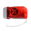 LED Hand Pressing Dynamo Flashlight Lamp Portable Hand Crank Torch (Red) Newly