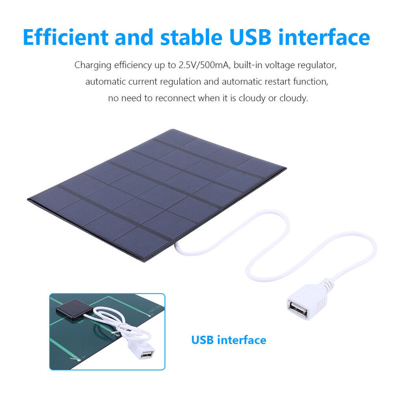 Portable Solar Charger Camp Equipment 165 x 135mm for Charging Phone/