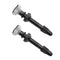 2pcs MTB Road Bike Ready F/V Tubeless Tire Valve for Carbon Rim (Black)