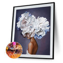 5D DIY Full Round Drill Diamond Paint Flower Woman Mosaic Rhinestone Art Pict