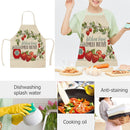Kitchen Linen Apron Strawberry Print Home Restaurant Cooking Baking Bibs