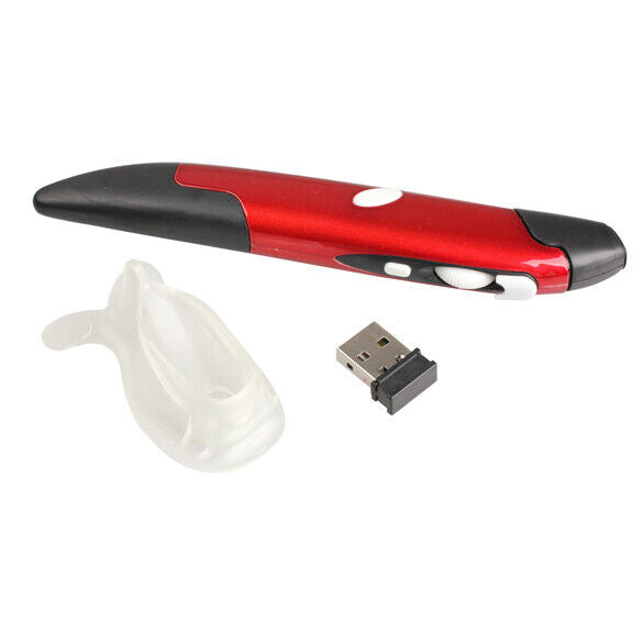 Red Optical 2.4GHz Wireless EL-P01 Pen Mouse with USB Receiver for Pad PC LS