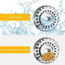 1xStainless Steel Kitchen Sinks Strainer Waste Plug Stopper Drain Filter C6L4