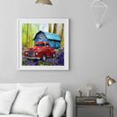 Handmade Red Car 5D DIY Full Round Drill Drawing Kit Diamond Painting Ornaments