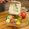 Portable Outdoor Lunch Box Stainless Steel Bamboo Wood Cutting Board Cover Newly