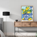 Frameless Oil Paint By Numbers DIY Lemon Picture Craft Kit for Home Living Ro