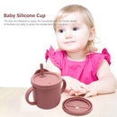 Portable Baby Silicone Cup BPA-Free Leakproof Storage Snack Bottle (Red) Newly
