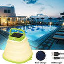 LED Solar Camping Lantern USB Rechargeable Poldable Light Collapsible Tent Lamp
