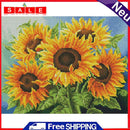 Sunflower Cross Stitch Kit 11CT Counted Full Embroidery Canvas Home Wall Decor