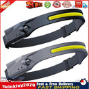 2x Waterproof LED Headlamp Outdoor Cycling Running Work Light (Black+Grey) Newly