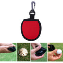 Portable Golf Ball Wiping Bag Neoprene Durable Golf Protector Cover (Red)