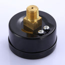 Dry Utility Vacuum Pressure Gauge Blk.Steel 1/4 Center Back -30HG/0PSI Newly