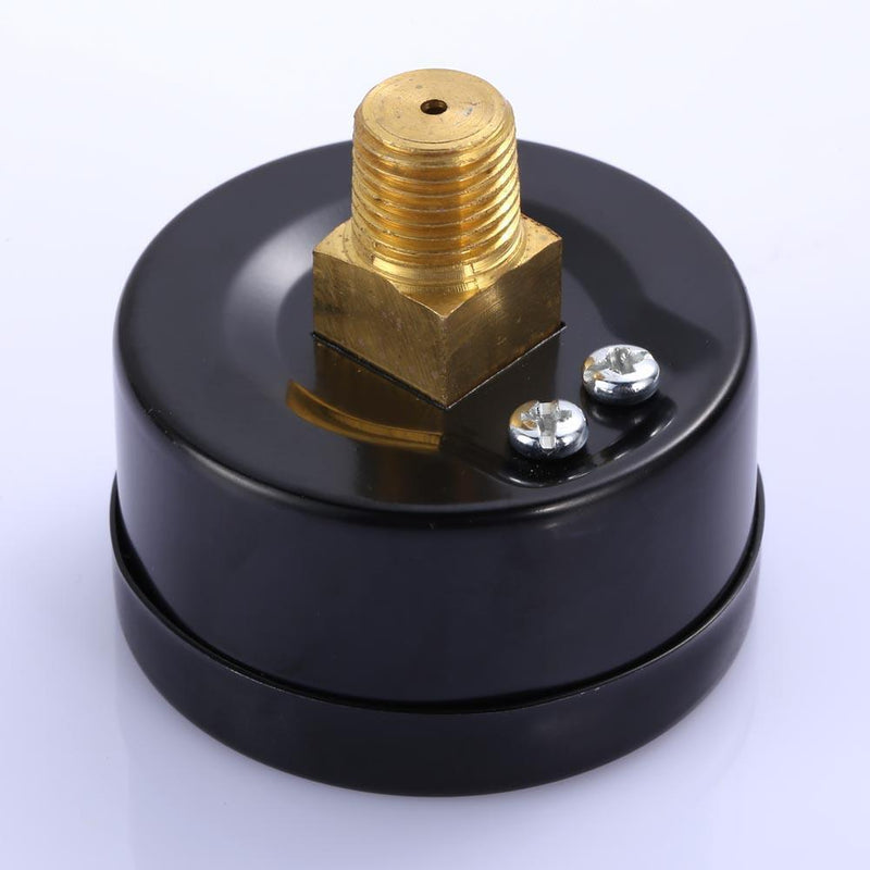 Dry Utility Vacuum Pressure Gauge Blk.Steel 1/4 Center Back -30HG/0PSI Newly