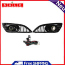 For Ford Fiesta JA8 13-17 White Lens Fog Lights Headlight Cover Hood Grill Kit