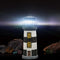 LED Lighthouse Solar Light Garden Outdoor Rotating Beacon Tower Lamp (A) Newly
