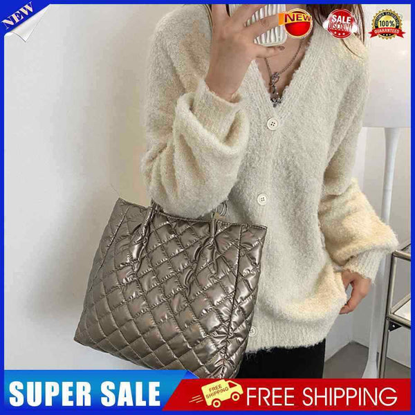 #A Autumn Winter Ladies Handbags Quilted Top-handle Bags Chain Solid Travel Satc