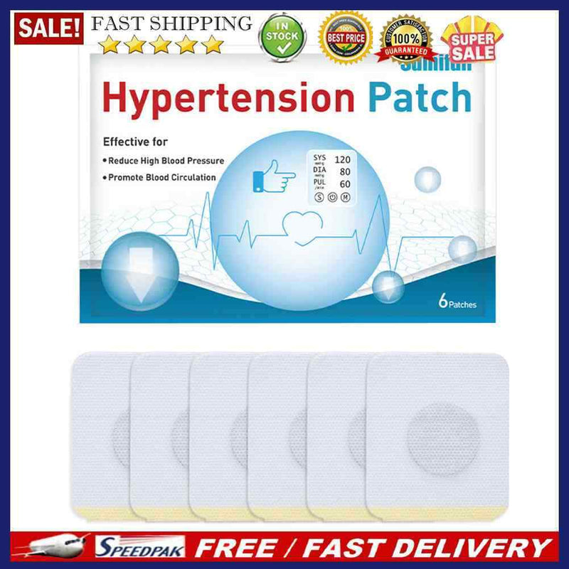 6pcs Hypertension Patch Chinese Plaster Control High Blood Pressure Herbal Patch