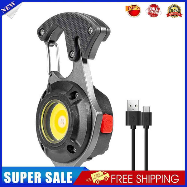 #A Portable COB LED Flashlight USB Rechargeable Keychain Camping Screwdriver Lig