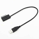 USB 2.0 to Slimline SATA 7+6 13pin Laptop CD DVD Optical Drive Adapter D2J0 L2T8