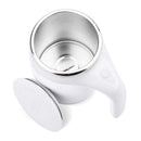Automatic Electric Lazy Self Stirring Cup Coffee Milk Mixing Mug (White) Newly