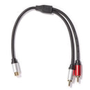RCA Cable Female to 2RCA Male Splitter Y Shaped Splitter Audio Cable for DVD TV