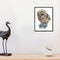 #A Owl Partial Cross Stitch 14CT Cotton Thread Printed Embroidery Kits Decor