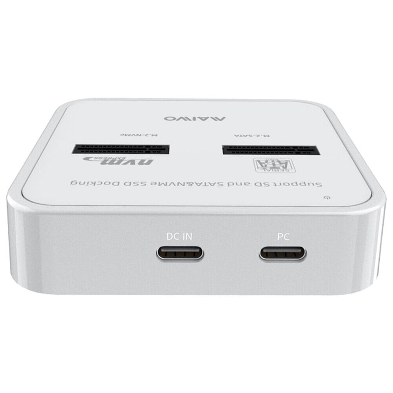 MAIWO K3016SD M.2 SSD Dock Dual Bay SATA/NVMe SD Card Reader Station (US)