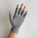Fingerless Outdoor Bicycle Anti-skid Half Finger Fishing Gloves (Grey) Newly