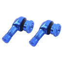 2pcs 90° CNC Aluminum Motorcycle 11.3mm Rim Tire Tyre Valve Stems(Blue) Newly