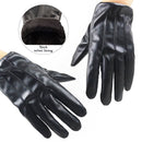 Warm Waterproof Touch Screen Gloves PU Leather Gloves Thicken Fleece Guantes