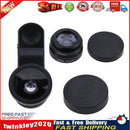 3 in 1 Fish Eye+ Wide Angle+ Macro Camera Lens Kit for Phone (Black) Newly