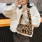 Animal Pattern Underarm Bag Women Mini Plush Shoulder Handbags Purse (7)