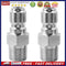 1 Pair 3/8 Threaded Male to Quick Connect Plug Fittings Pressure Washer Ada