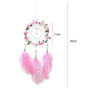 Akaddy Pink Feathers Handmade Dreamcatcher Craft Dream Catcher Net Home Wall
