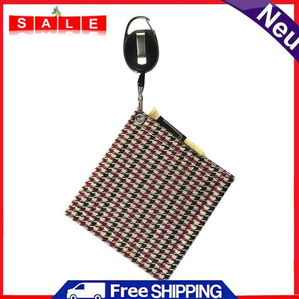 Golf Ball Cleaning Towel Golf Club Head Wiping Cloth Cleaner Tool (Red)