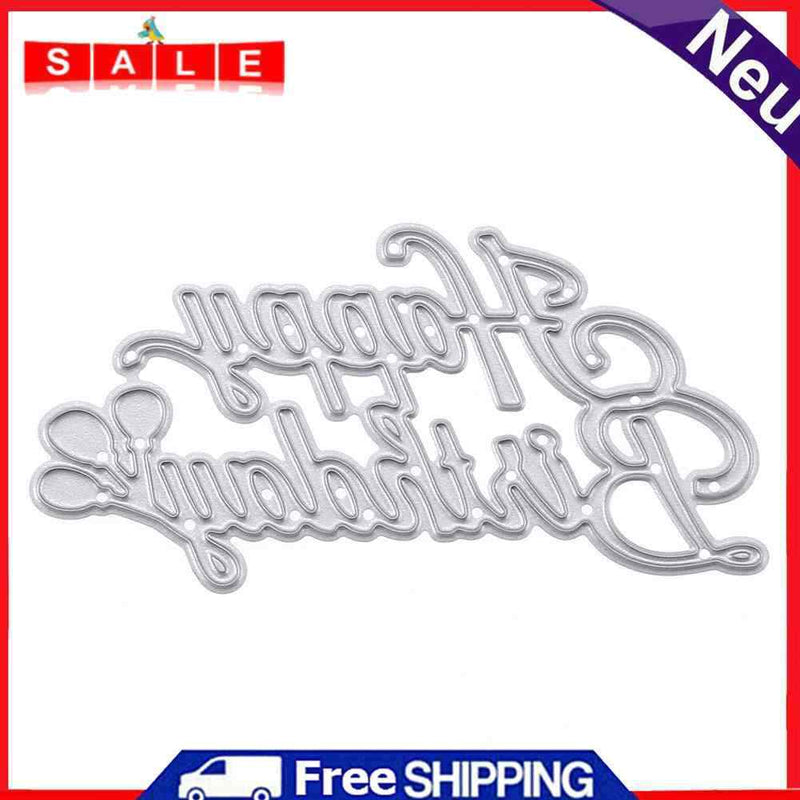 Birthday Writing Pattern Decor DIY Machining Die Carbon Steel Stencil