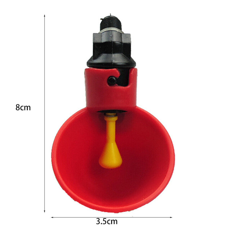 5pcs Chicken Quail Poultry Waterrer Drinker Bird Coop Hanging Water Cups Tools