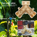 Garden Hose Connector Tap Outlet Splitter Brass 2 Way Adapter with Washers