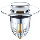 Sink Drain Stopper With Anti-clogging Basket Wash Basin Bounce Drain Filter